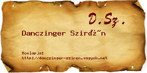 Danczinger Szirén névjegykártya